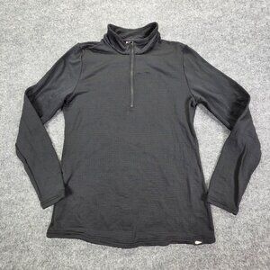 GORUCK Indestructible Grid Fleece Half‎ Zip Women's XXL Black Long Sleeves $155